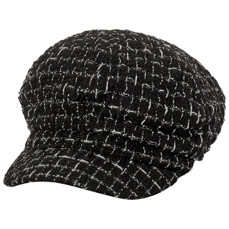 Womens Madd Hatter Tweed Newsboy Cap