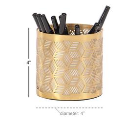 9th & Pike® Gold Iron Glam Geometric Pencil Holder