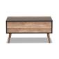 Baxton Studio Jensen Black/Rustic Brown Finish Wood Coffee Table - image 3