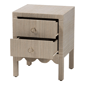 bali & pari Juniper Grasscloth Nightstand with Scalloped Base - image 2