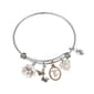 Shine Sisters Forever Butterfly & Flowers Bangle Bracelet - image 1