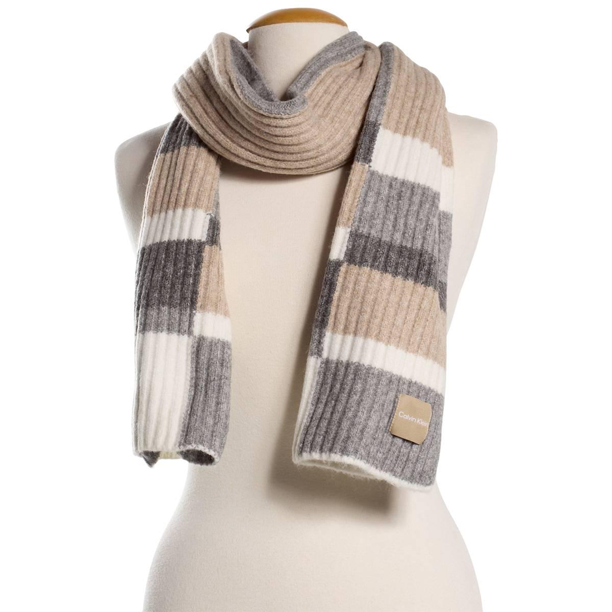 Womens Calvin Klein Color Block Scarf