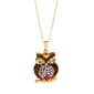 Multi Color Crystal Owl Pendant - image 1