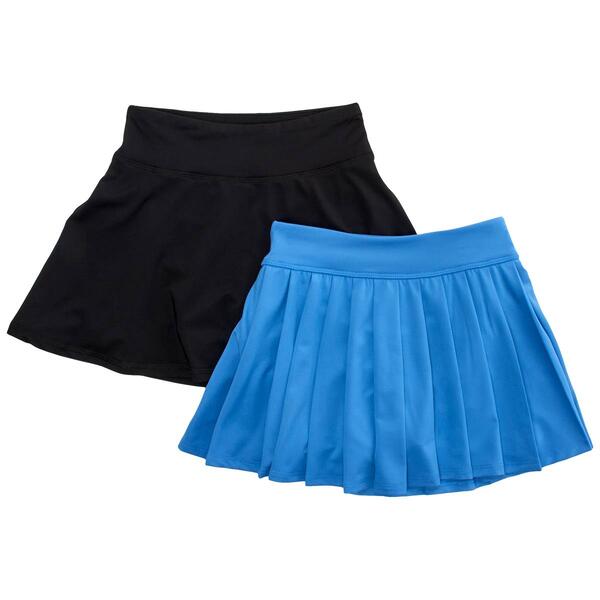 Girls &#40;7-12&#41; 90 Degree&#40;R&#41; by Reflex 2pk. Solid & Pleated Skorts - image 