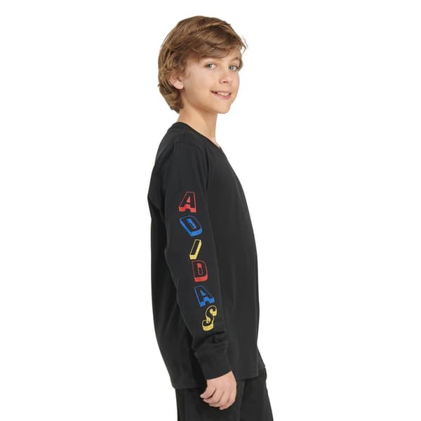 Boys &#40;8-18&#41; adidas&#174; Long Sleeve Lineage Stack Tee