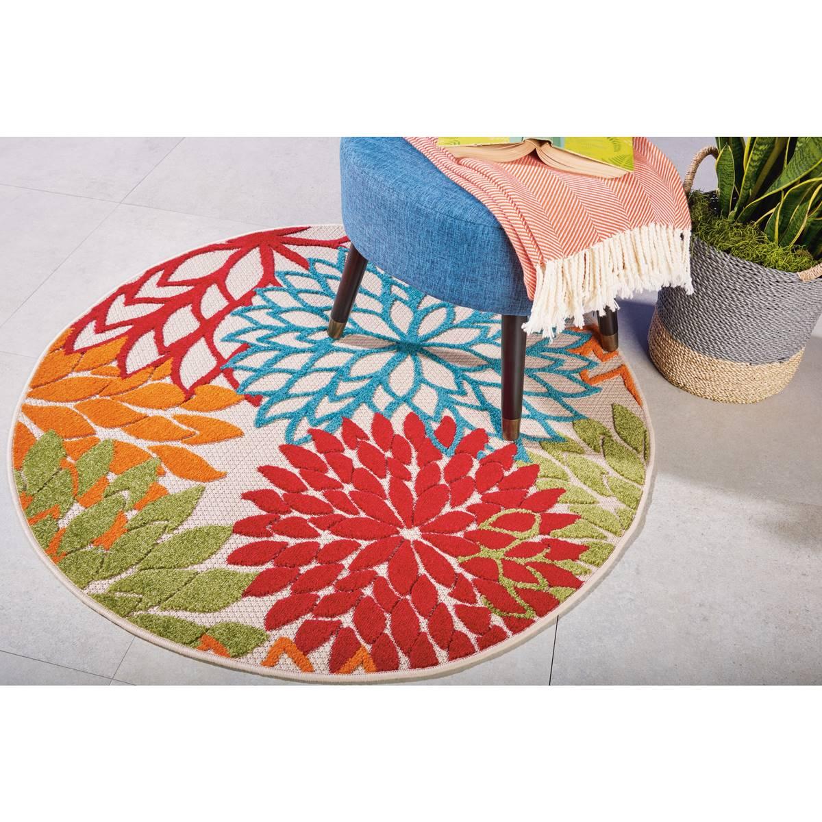 Nourison Aloha Tropical Round Rug