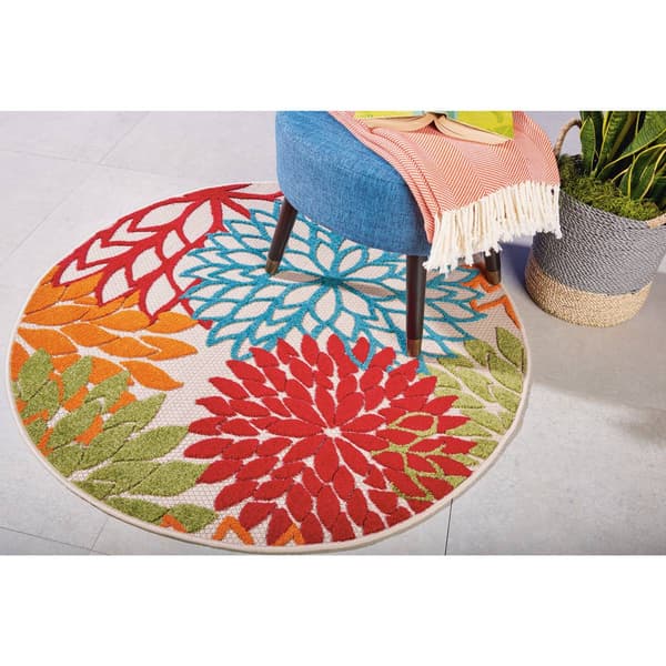 Nourison Aloha Tropical Round Rug