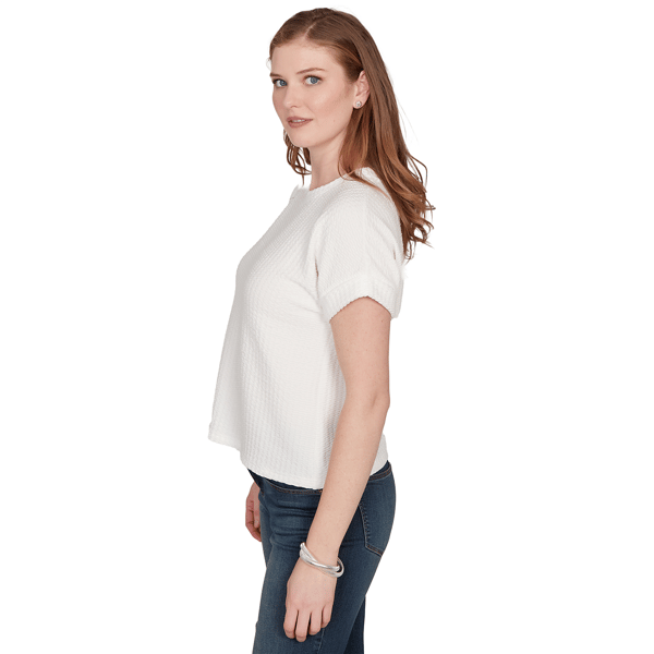 Petite Skye’s the Limit Key Items Short Roll Sleeve Sweater