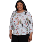 Plus Size Alfred Dunner Classics 3/4 Sleeve Gift Giving Dogs Tee - image 3