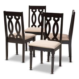 Baxton Studio Cherese Wooden Dining Chair - Set of 4