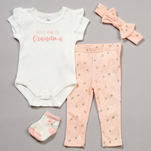 Baby Girl (3-9M) Baby Essentials(R) Pass Me To Grandma Pant Set - image 