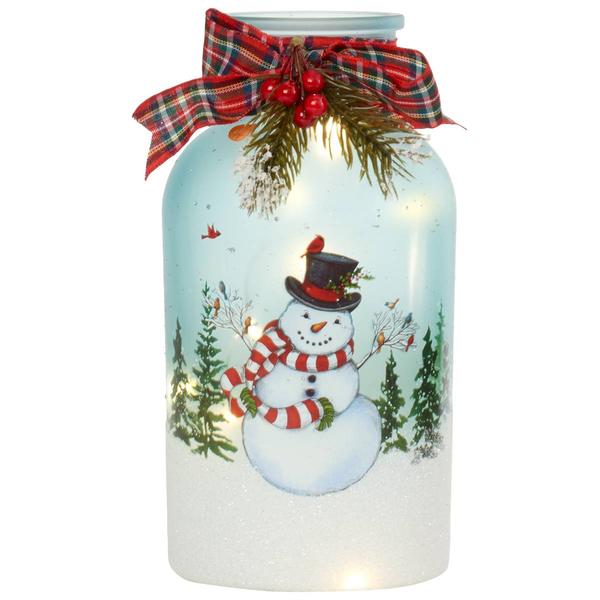 Transpac Chubby Snowman Jar - image 