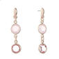 Gloria Vanderbilt Rose Gold & Pink Linear Drop Earrings - image 1