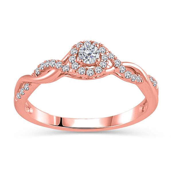 Eternal Promise&#40;tm&#41; 10kt. Rose Gold Twisted Promise Ring - image 