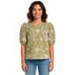 Petite Zac & Rachel Embroidered Floral Balloon Sleeve Blouse - image 1