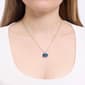 Athra Silver Plated & Dark Blue Crystal Pendant Necklace - image 3