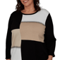 Plus Size Alfred Dunner Travel Advisory Color Block Sweater - image 5
