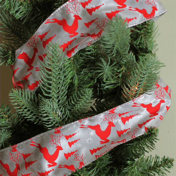Northlight 12pk. Flying Reindeer Christmas Wired Ribbon Spools