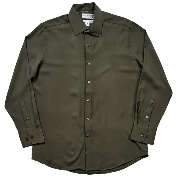 Mens Bill Blass Double Twill Dress Shirt - Dark Olive