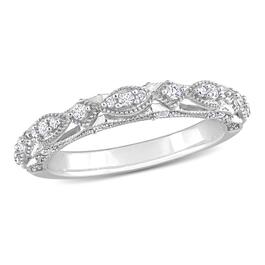 Gemstone Classics&#40;tm&#41; 10kt. White Gold Lab Created Sapphire Ring