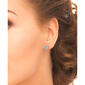 Gianni Argento Sterling Silver Blue Topaz Greek Key Stud Earrings - image 3