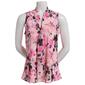 Womens Kasper Sleeveless Tie Front Floral Blouse - image 1