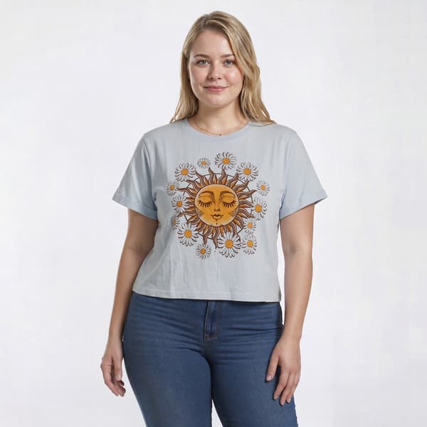 Juniors Plus Attitude Not Included Roll Cuff Crop Top