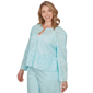 Plus Size Ruby Rd. Renaissance Romance Floral Eyelet Cardigan - image 2