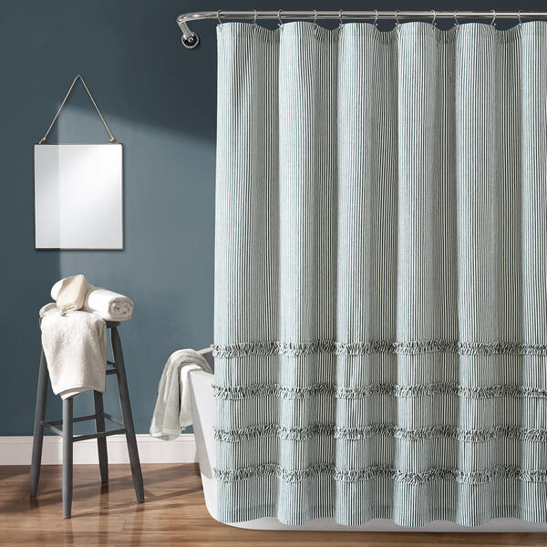 Lush Decor(R) Vintage Stripe Shower Curtain - image 