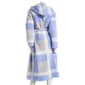 Petite Jessica Simpson Oversized Plaid Sherpa Hooded Robe-Blue - image 2