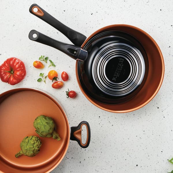 Farberware&#174; 12pc. Glide&#8482; Copper Ceramic Nonstick Cookware Set