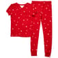 Girls (5-6x) Laura Ashley® Short Sleeve Hearts Pajama Set - image 2