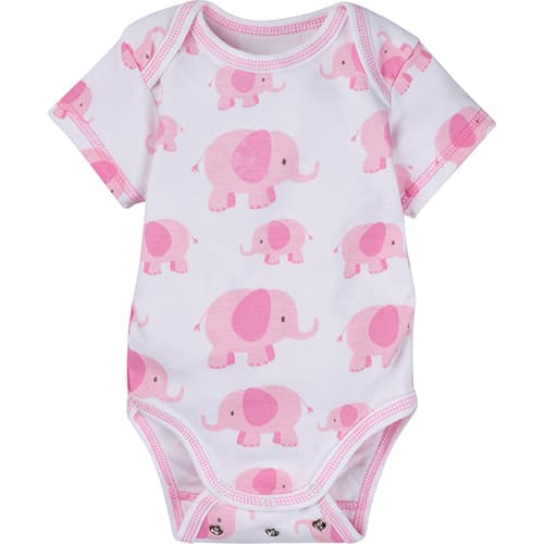 Baby Girl (NB-18M) MiracleWear® Pink Elephant Bodysuit