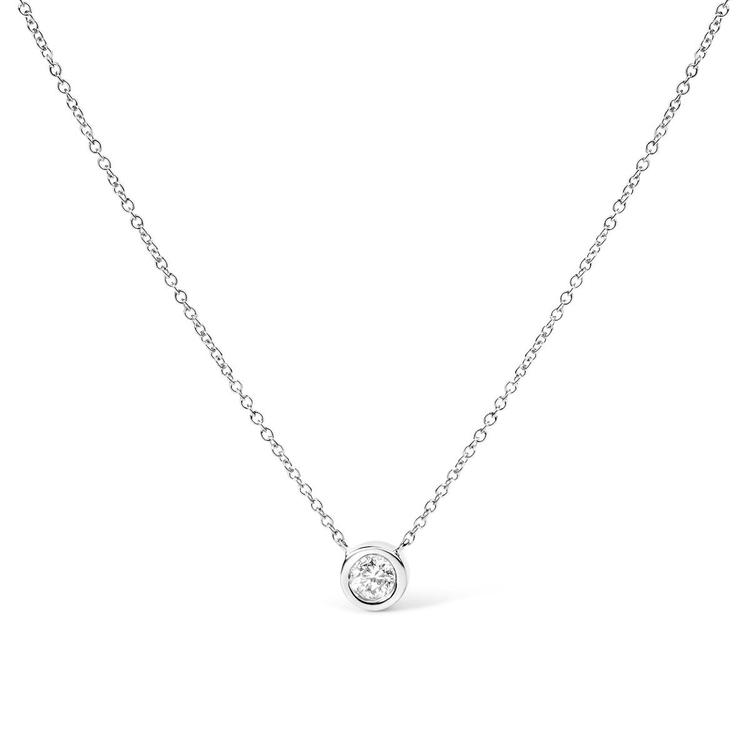 Haus of Brilliance 10kt. White Gold 1/2ctw. Diamond Round Pendant