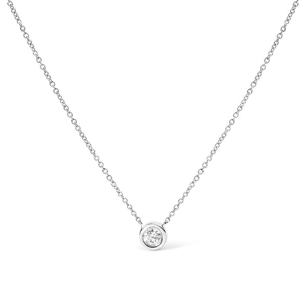 Haus of Brilliance 10kt. White Gold 1/2ctw. Diamond Round Pendant