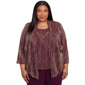 Plus Size Alfred Dunner Urban Legend Leaf Two In One Blouse - image 1