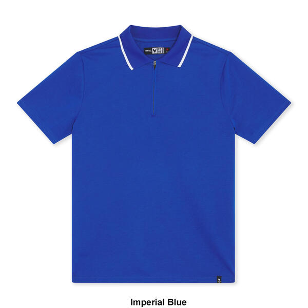 Young Mens Company 81&#174; Short Sleeve Zipper Polo