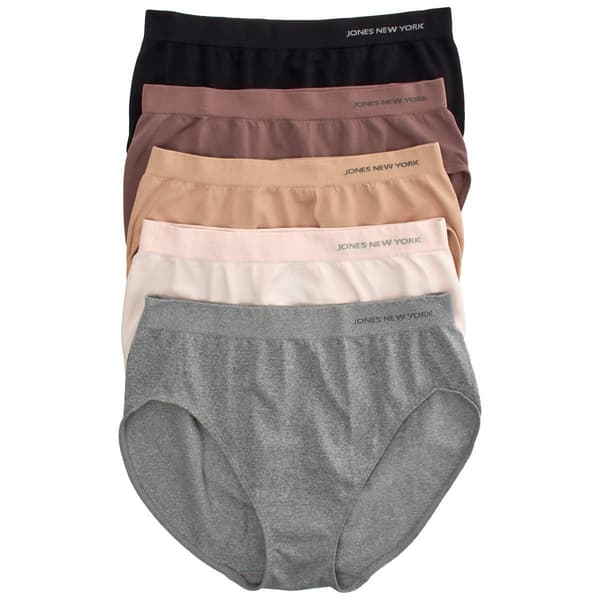 Womens Jones New York 5pk. Seamless High Cut Panties JN712316P5 - image 