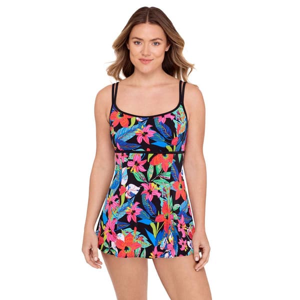 Womens Great Lengths Empire Princess Seam Swim Dress