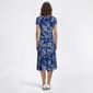 Womens Perceptions Short Sleeve Floral Side Buckle A-Line Dress - image 2
