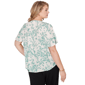 Plus Size Emaline Seabreeze Essence Flutter Sleeve Leaf Blouse - image 2