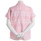 Womens Hasting & Smith Plaid Dobby Button Down-Orchid Pink - image 2