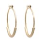 Freedom Gold-Tone Sand Dusted Bottoms Click-Top Hoop Earrings - image 1