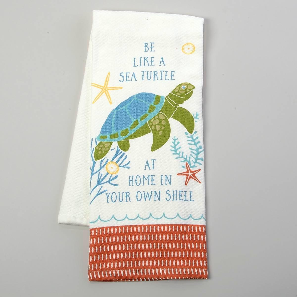 Be Like a Sea Turtle Terry Kitchen Towel