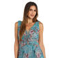 Womens R&M Richards Floral Sleeveless V-Neck Crinkle A-Line Gown - image 3