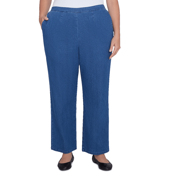 Plus Size Lake Victoria Pull-On Short Length Denim Pants