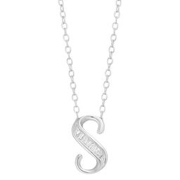 Diamond Classics(tm) 1/20ctw. Baguette Diamond S Initial Pendant