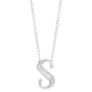 Diamond Classics(tm) 1/20ctw. Baguette Diamond S Initial Pendant - image 1