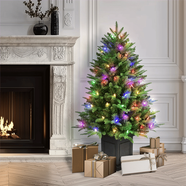 Puleo International Multi-Color LED Fraser Fir Christmas Tree