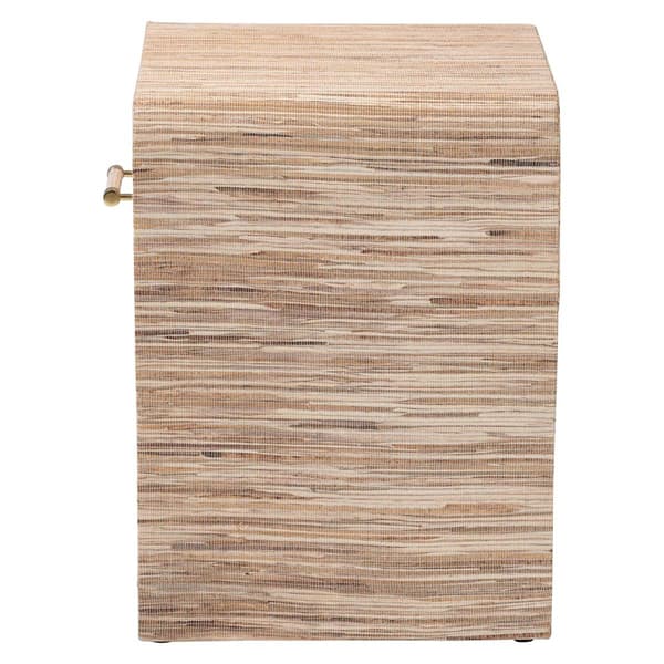 bali & pari Callan Bohemian Woven Natural Grasscloth Nightstand